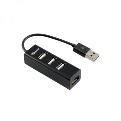 USB HUB SBOX H-204 BLACK / USB-2.0 4 PORT