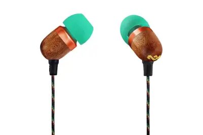 Wired Headphone/ House of Marley/ House of Marley EM-JE041-RAG  Smile Jamaica In-Ear Headphones With Remote And Microphone (RASTA)
