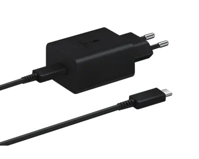 Wall Charger/ Type-C / Samsung 45W Compact Power Adapter (with C to C Cable) Black (EP-T4511XBEGRU)