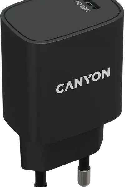 Wall Charger/ Type- C / Canyon 20W PD Wall Charge USB-C (CNE-CHA20B02) - Black