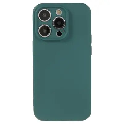 Mobile Phone Case/ For iPhone 15 Pro Rubberized Candy Color Shell  Soft TPU + Fiber Lining Phone Case Phone Cover - Army Green