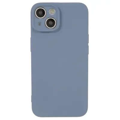 Mobile Phone Case/ for iPhone 15 Fiber Lining Shell Candy Color Anti-drop TPU Phone Case Rubberized Phone Cover - Lavender Grey