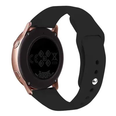 Smart Watch Band/ KALEBOL KLB-DKGJ-001 For Samsung Galaxy Watch6 Classic 47mm 43mm Watch Band 20mm Silicone Strap - Black