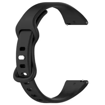 Smart Watch Band/ 20mm Watch Band for Samsung Galaxy Watch Huawei Watch GT 3 42mm , Silicone  Wrist Strap - Black