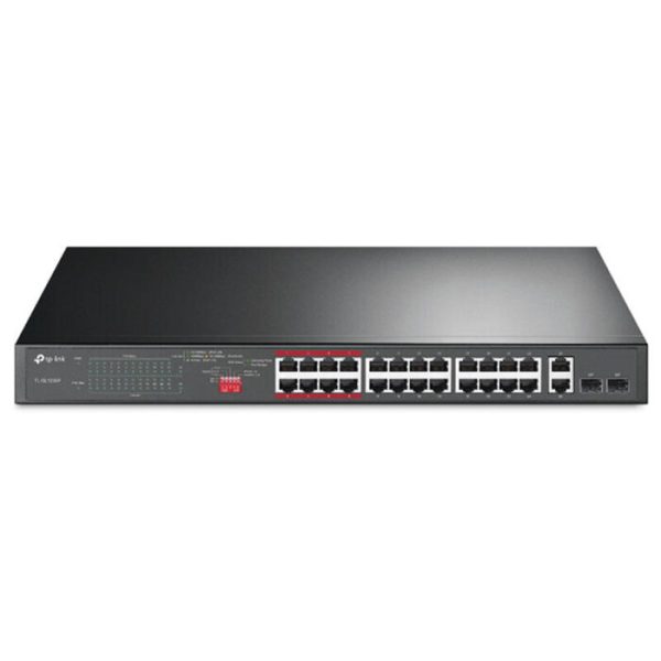 Network Active/ Switch/ TP-link TL-SL1226P 24-Port 10/100Mbps + 2-Port Gigabit Rackmount Switch with 24-Port PoE+