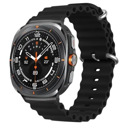 Smart Watch Band/ KALEBOL For Samsung Galaxy Watch Ultra 47mm Stylish Stainless Steel Watch Band Wrist Strap - Black