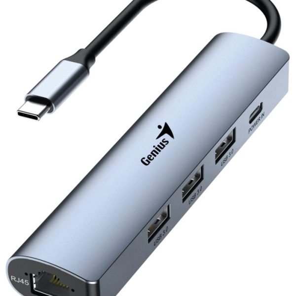 Genius 5-in-1 USB 3.0 Hub with Gigabit Ethernet