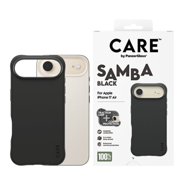 Mobile Phone Case/ CARE by PanzerGlass Fashion SAMBA Black MagSafe iPhone 17 Air