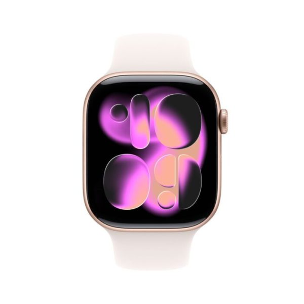 Smart Watch/ Apple Watch Series 11 GPS 42mm Rose Gold Aluminium Case with Light Blush Sport Band - S/M  (MEU04RK/A)