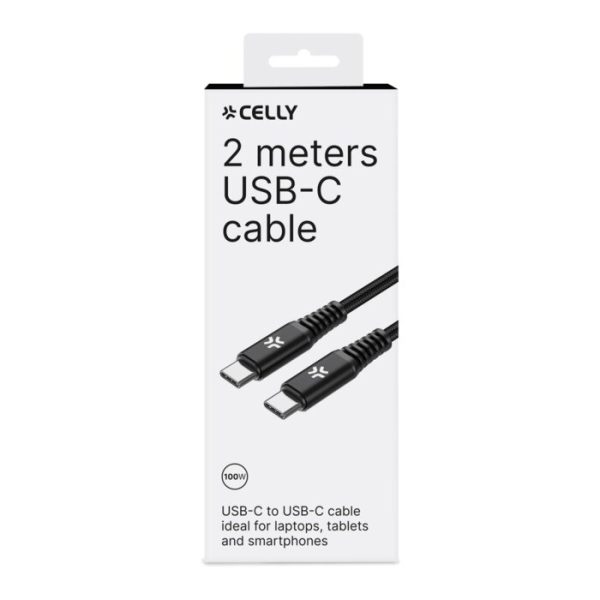 Android/ Celly  USB-C to USB-C CABLE 100 WATT 2MT