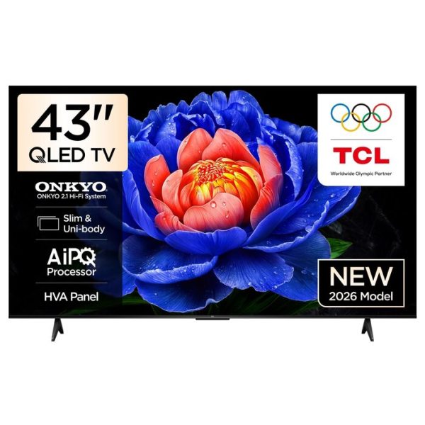 TV/ QLED/ TCL/ QLED TV 43"(109cm)/ 43P7L  4K Google TV HDR10+  Dolby Atmos BT5.4 Wi-Fi 2.4+5GHz DVB-T/T2/C/S/S2 2x15W HDMI1.4/HDMI2.0&HDMI2.1,HDCP1.4 200x100