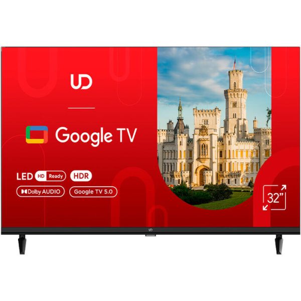 TV/ LED/ UDTV/ TV 32"(81cm)/ UD 32GHC5210  Google TV 16:9 1366x768  178*/178* 250cd/m2 BT5.0 DVB-T/T2/C/S/S2, Cl+ HDMIx2 USB2.0 2x8W VESA 200x200