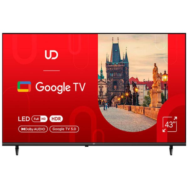 TV/ LED/ UDTV/ TV 43"(109cm)/ UD 43GFC5210  Google TV 16:9 FHD  9.5ms 170*/170* 220cd/m2 BT5.0 DVB-T/T2/C/S/S2 WiFi RJ45, Cl+ HDMIx2 USB2.0 2x8W