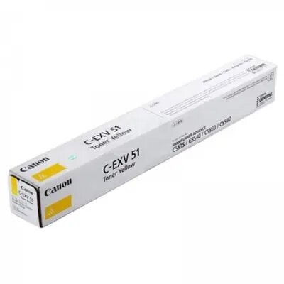 Toner/ Canon C-EXV 51 Toner Cartridge Yellow For Canon iRC5535 / 5535i / 5540i / 5550i / 5560i (60 000 Pages)
